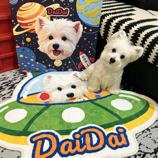Custom Pet Rug – Spaceship